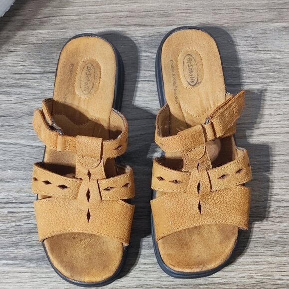 Dr. Scholl's Sandals suede women's size 7 1/2 brown Double Air-pillo insole - Picture 4 of 11